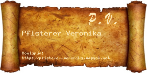 Pfisterer Veronika névjegykártya